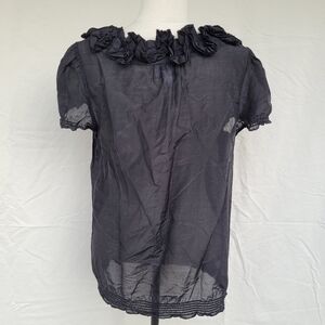 Black Short Sleeve Top